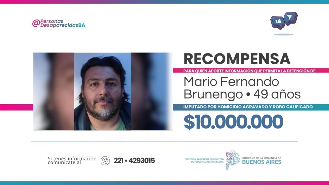 Mario Fernando Brunengo, PRÓFUGO